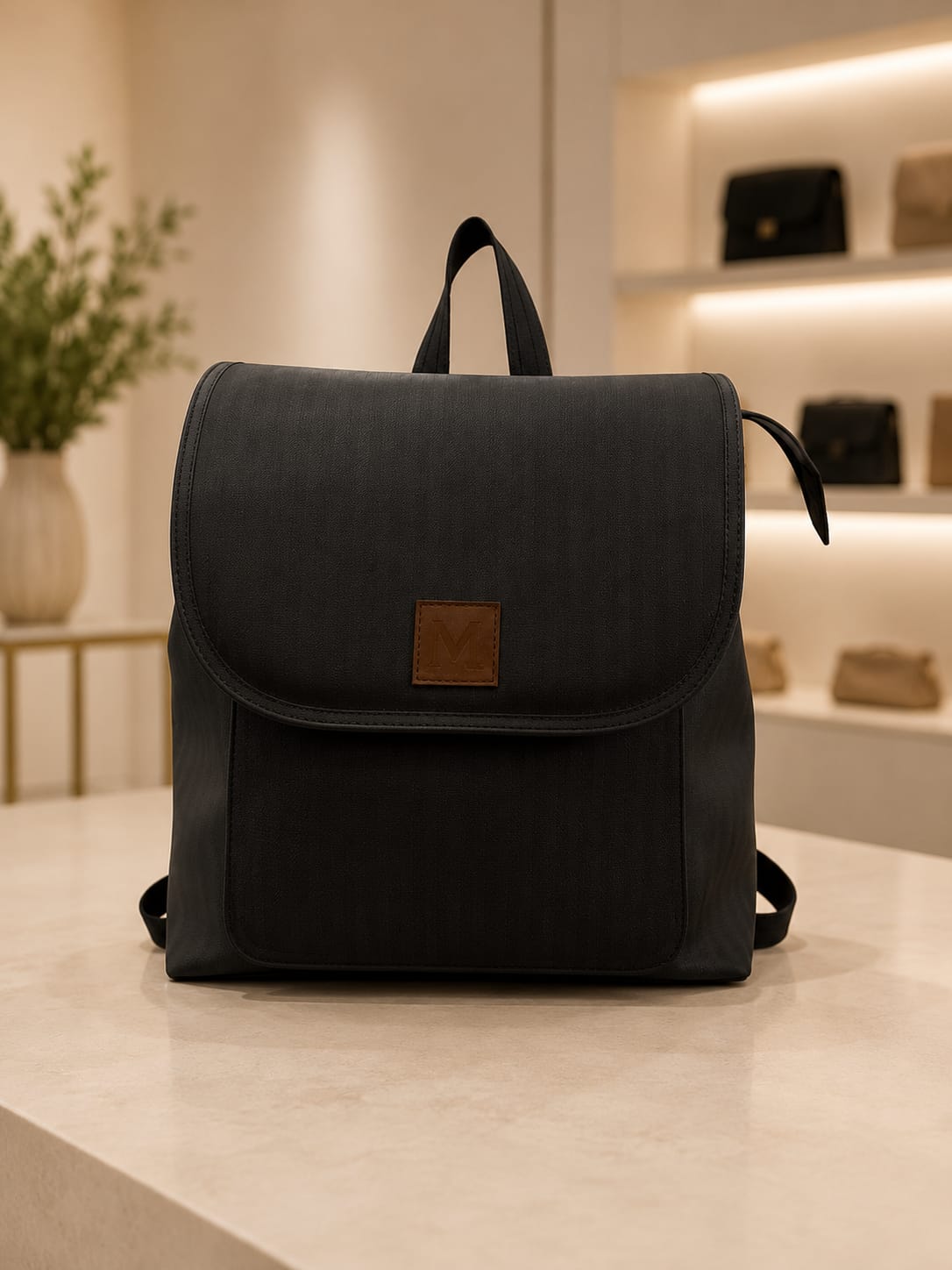 C 00110 NEGRO CUERO MOCHILA